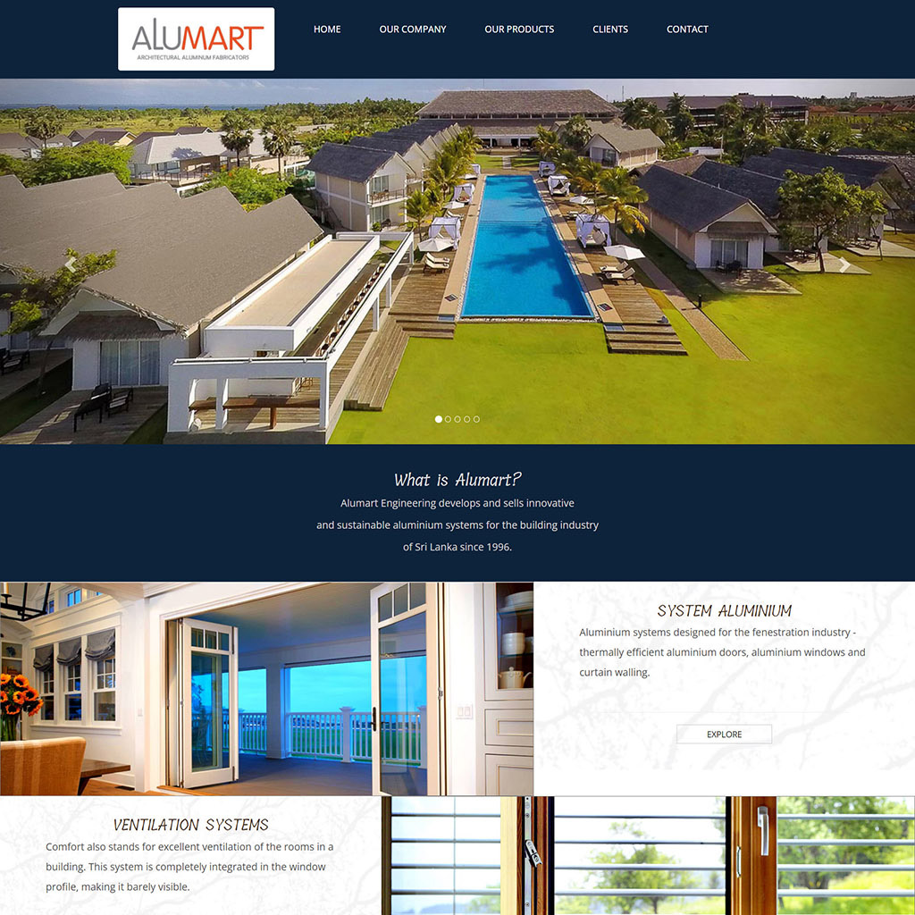 Alumart Engineering Pvt Ltd - New website design