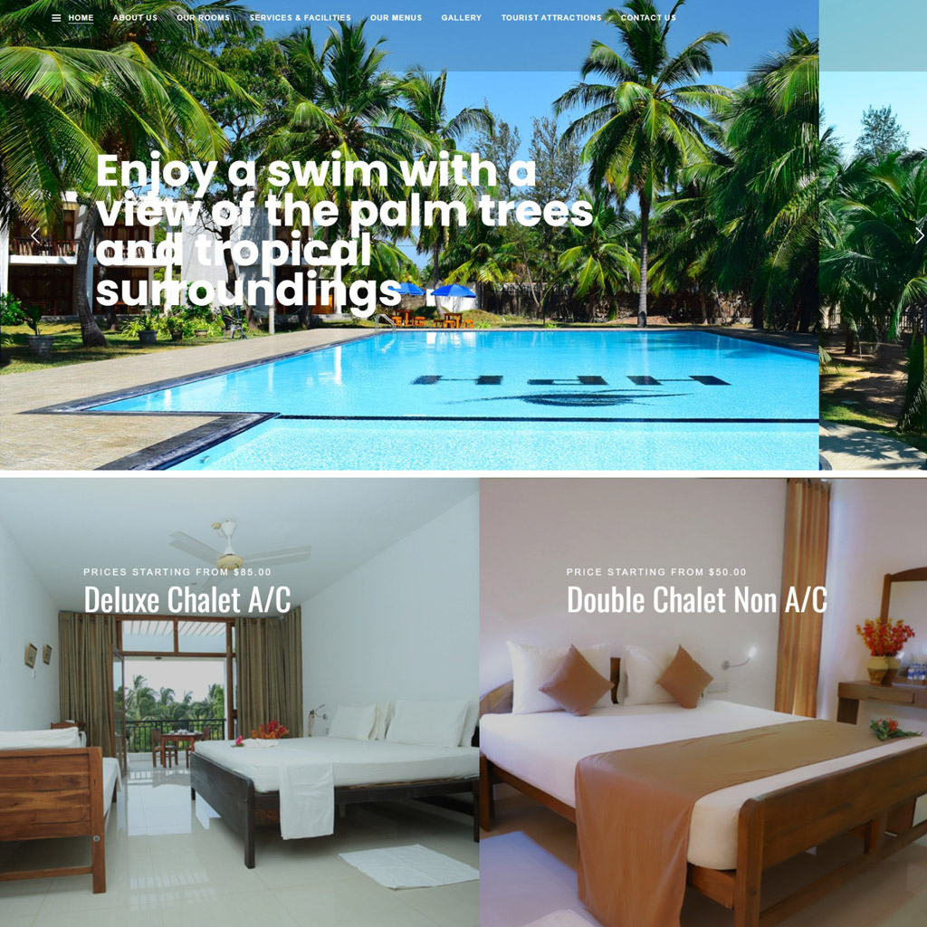 Highpark Hotel, Hotel In Nilaveli Beach Sri lanka - Redesign WordPress  Website 