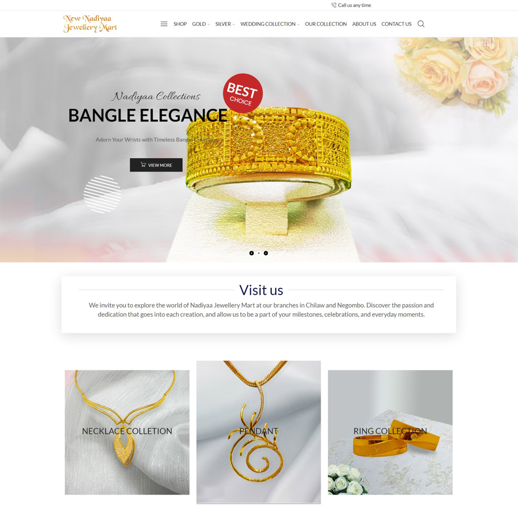 Nadiyaa Jewellery - New Website Design, SEO and Social Media Management