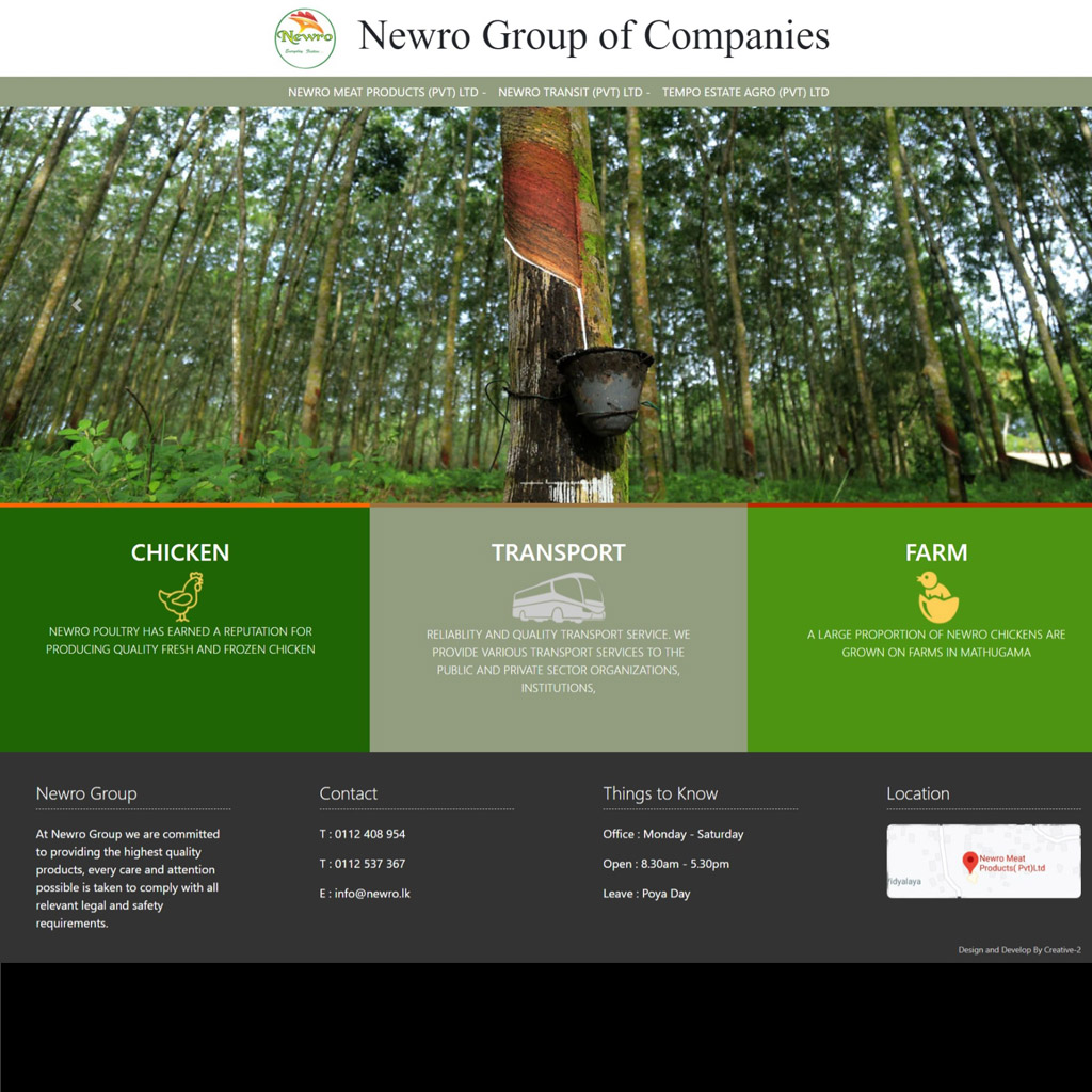 Newro Pvt Ltd Poultry Farming Company - New Website Design   