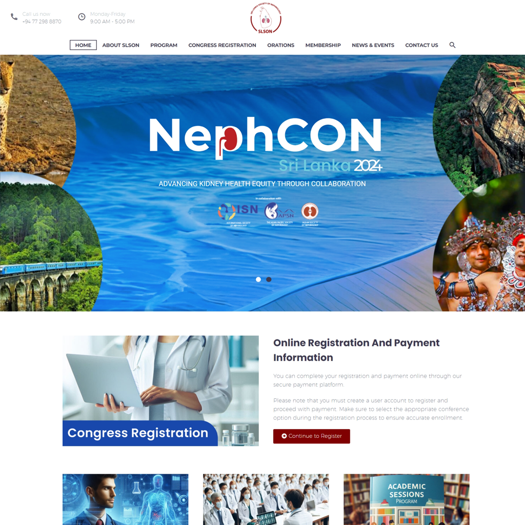 WordPress Website for the Sri Lanka Society of Nephrology